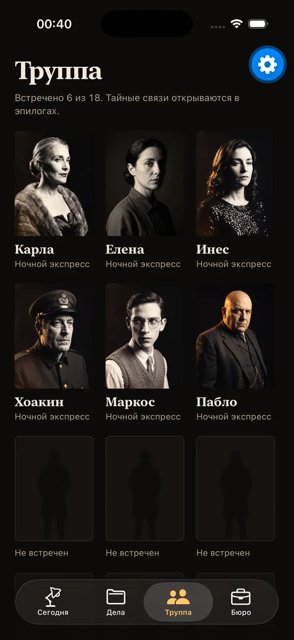 The cast: suspect portraits